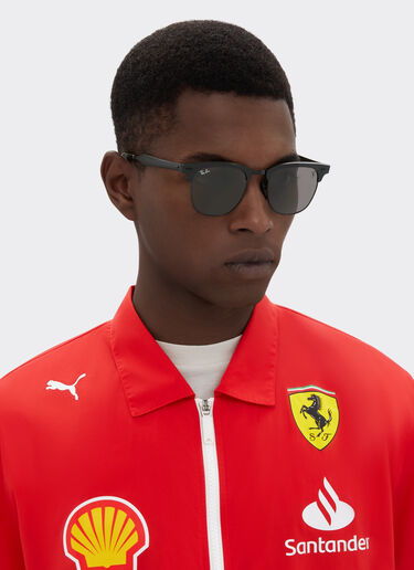 Ferrari 雷朋与法拉利车队合作款 RB3807M 深灰色镜片黑色金属太阳镜 黑色 F1512f