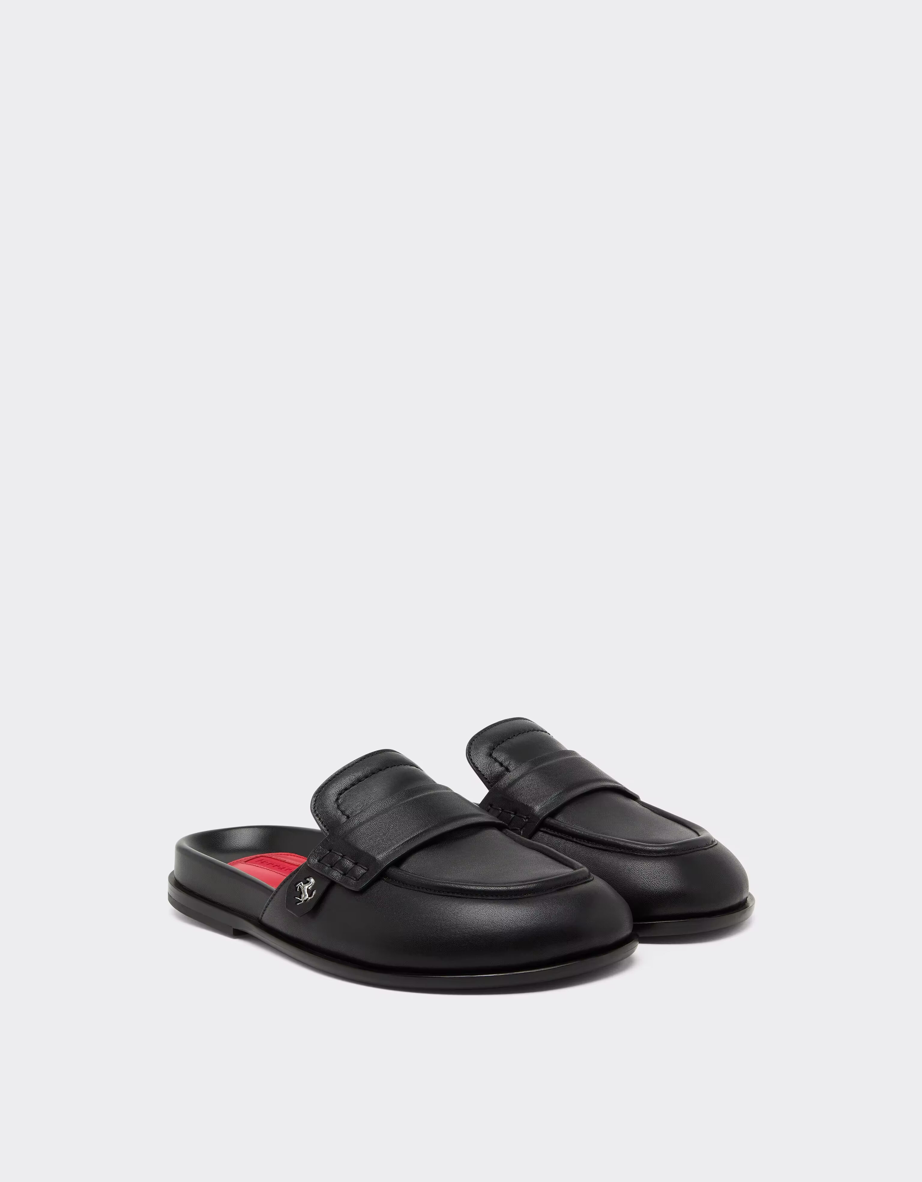Sabot in Pelle con Cavallino Rampante Ferrari Sabot in Pelle con Cavallino Rampante Black CSMML0001XL00018f