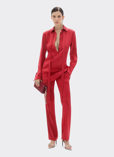 Ferrari Stretch satin trousers Maison Red 49933f