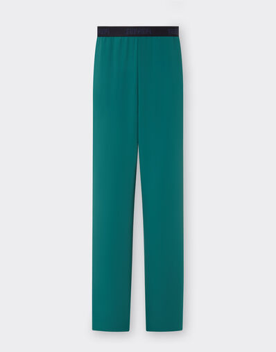 Ferrari Wide-leg trousers in recycled satin Light Denim 22190f