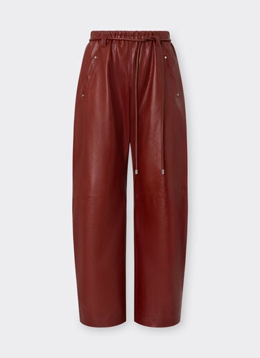 Ferrari 上蜡皮革长裤 Fired Brick 50936f