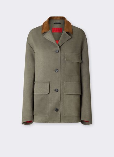Ferrari Chaqueta de cady de viscosa con efecto lavado Olive green CWWJK0004WVI0005f