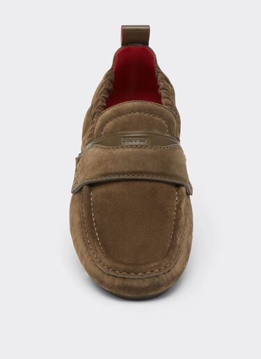 Ferrari 纳帕皮革驾车鞋 Khaki Green 50772f