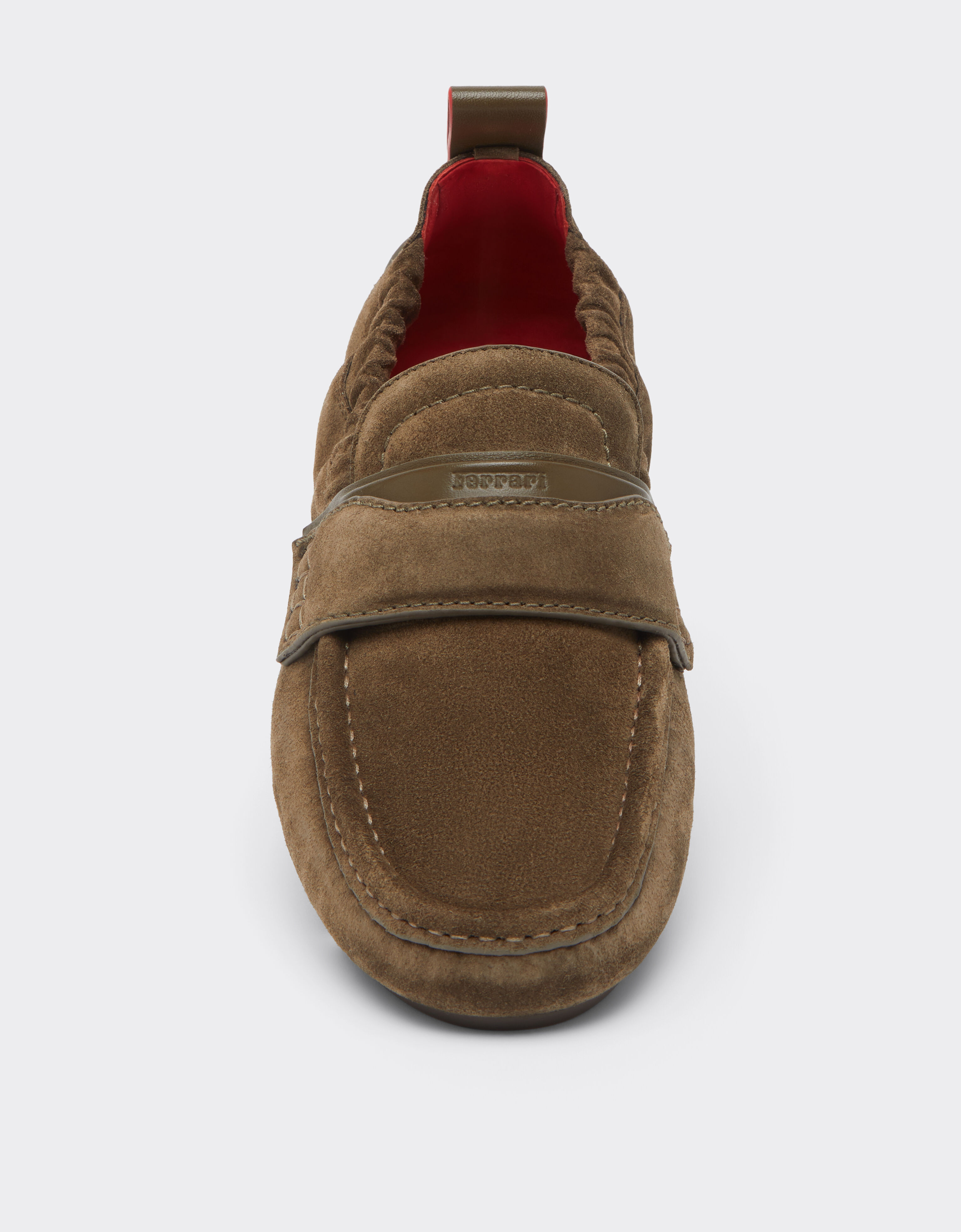 Ferrari 纳帕皮革驾车鞋 Khaki Green 50772f