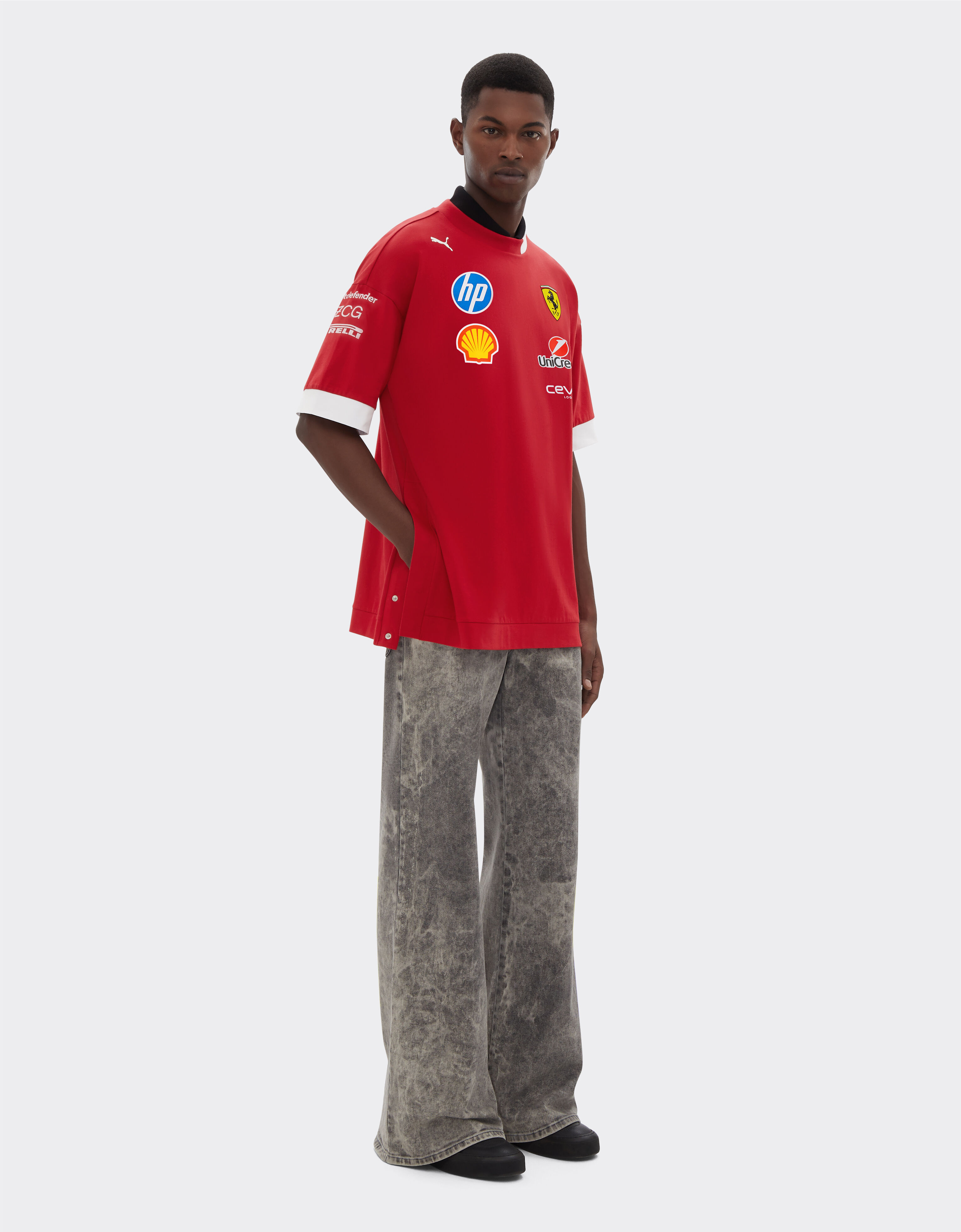Ferrari Puma 与 Scuderia Ferrari HP 合作款2025车手 T 恤 赛车红 LA01Rf