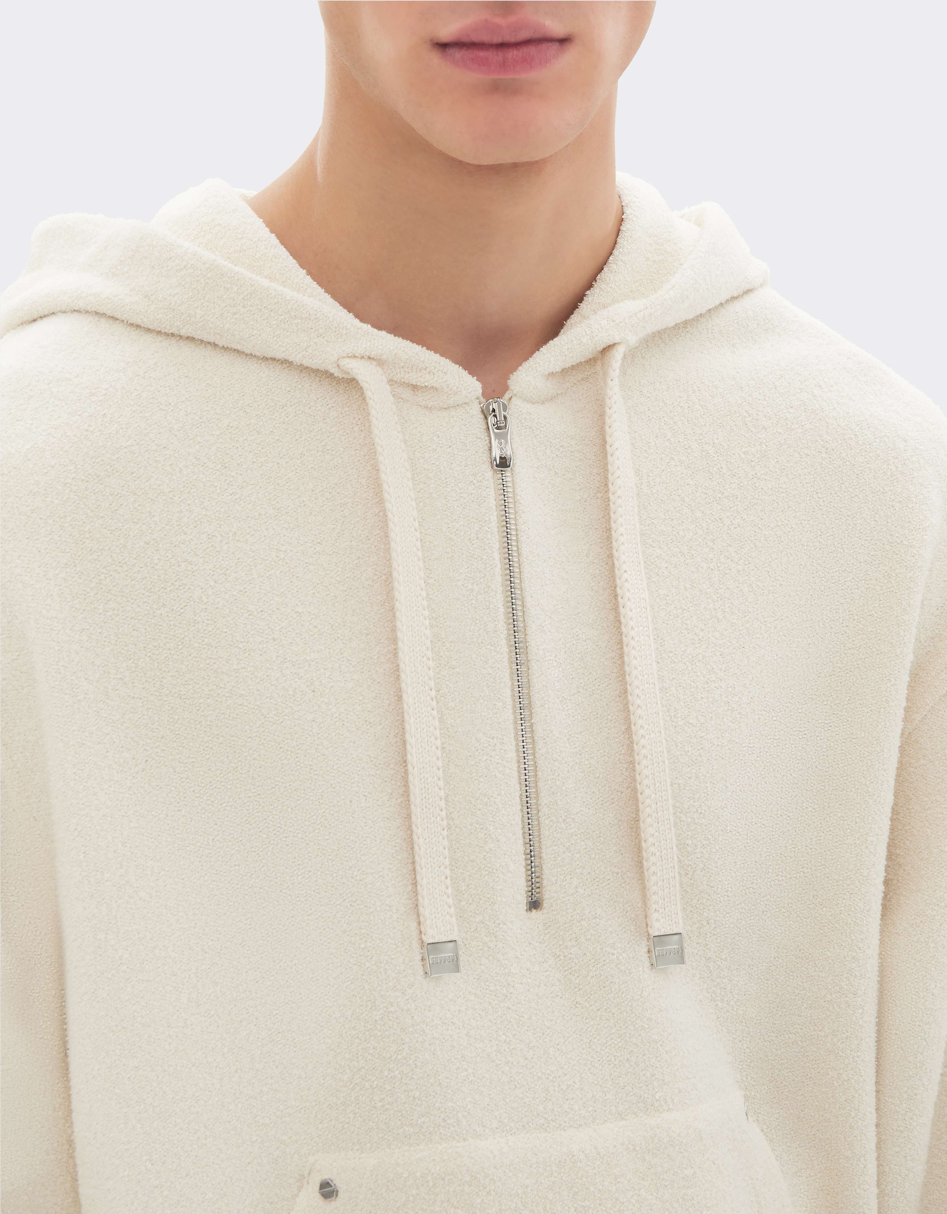 Sweat à capuche en molleton bouclé Ferrari Sweat à capuche en molleton bouclé Avorio CJMSW0037JCO0054f