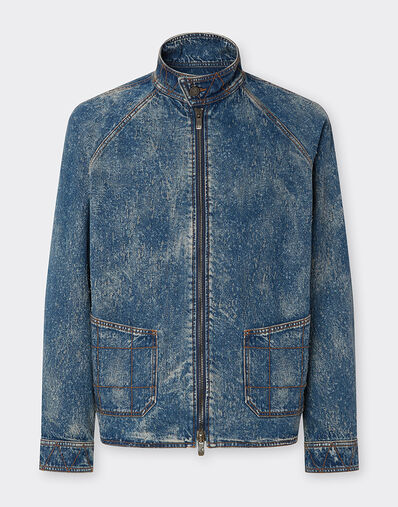 Ferrari 针刺洗水丹宁夹克 丹宁色 22499f