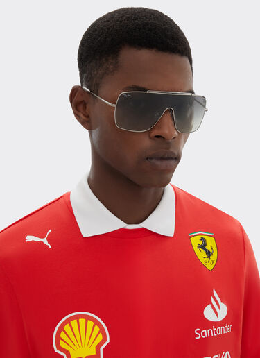 Ferrari 雷朋与法拉利车队合作款 RB3697MF 灰色渐变镜片金属太阳镜 深灰色 F1510f