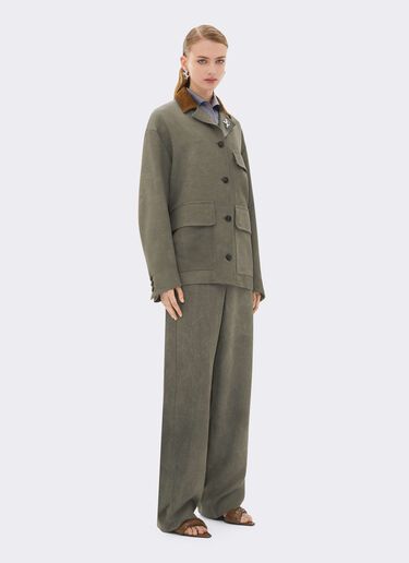 Ferrari Pantalón de cady de viscosa con efecto lavado Olive green CWWTR0017WVI0005f