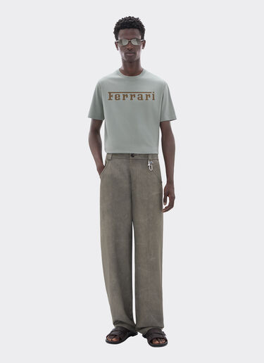 Cotton T-shirt with Ferrari logo Ferrari Cotton T-shirt with Ferrari logo Grey CJNTH0006JCO0045f