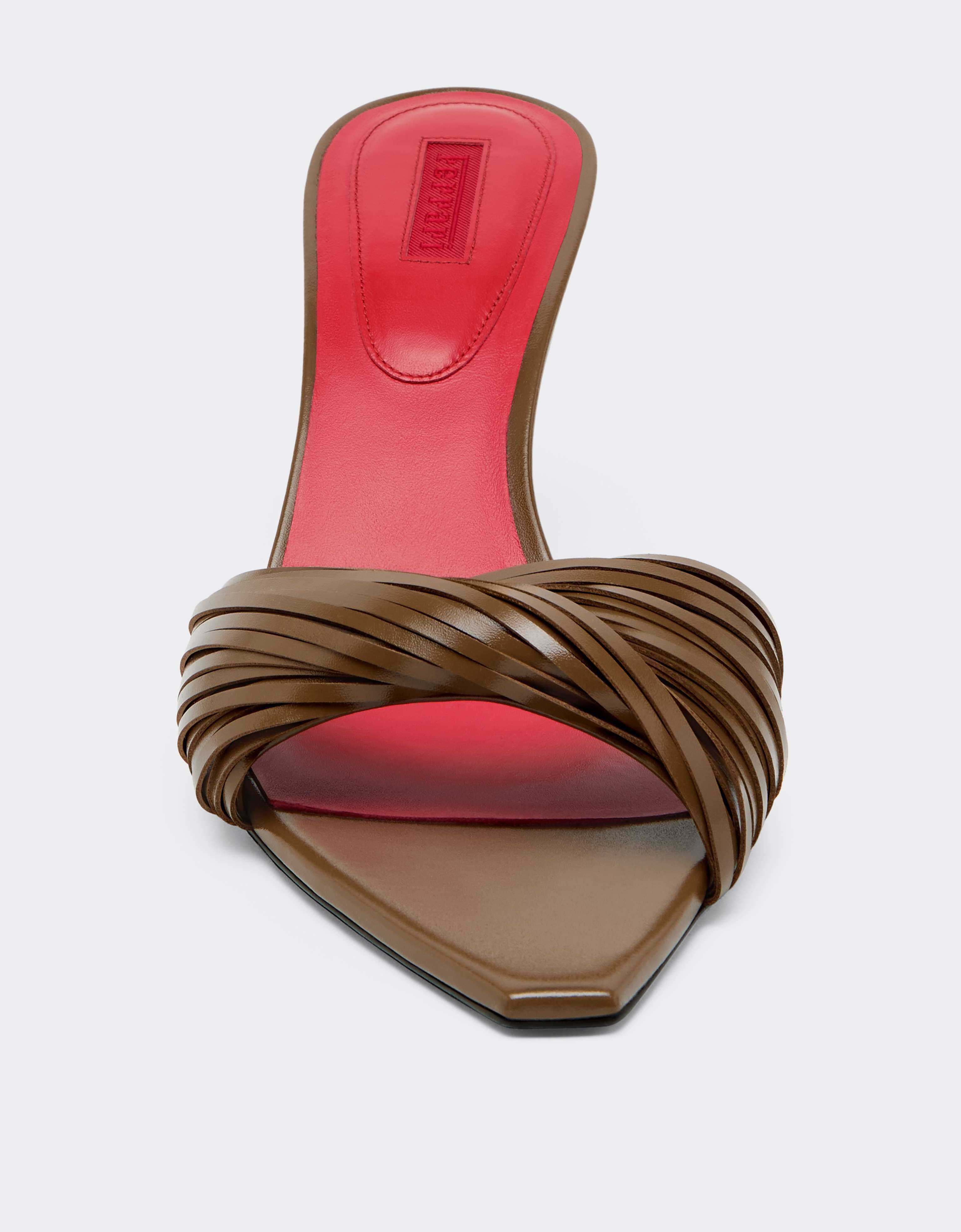 Mule in Pelle con Frange Intagliate Ferrari Mule in Pelle con Frange Intagliate CaffĆØ CSWML0004XL00007f