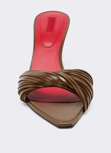Mule in Pelle con Frange Intagliate Ferrari Mule in Pelle con Frange Intagliate CaffĆØ CSWML0004XL00007f