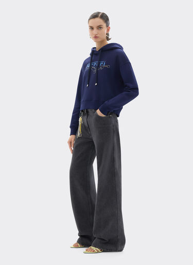 Ferrari 法拉利刺绣连帽卫衣 Ultramarine 50841f