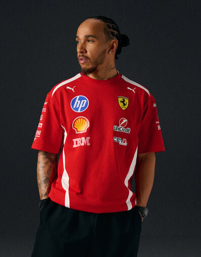 Ferrari Hamilton Replica Drivers Authentic 2026 Puma for Scuderia Ferrari HP T-shirt Red LA0H2f