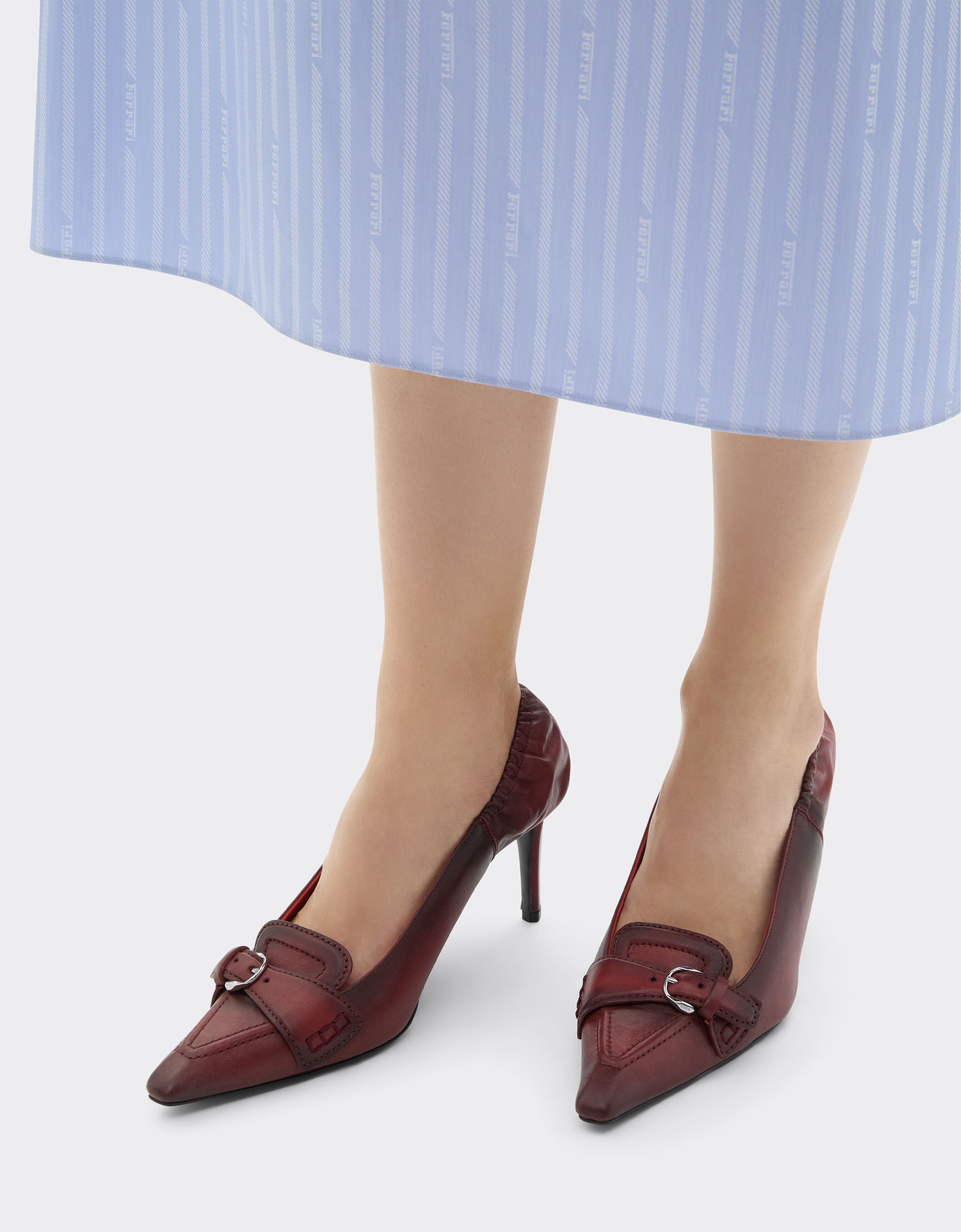 Ferrari 皮革带跟乐福鞋 Maison Red 49884f