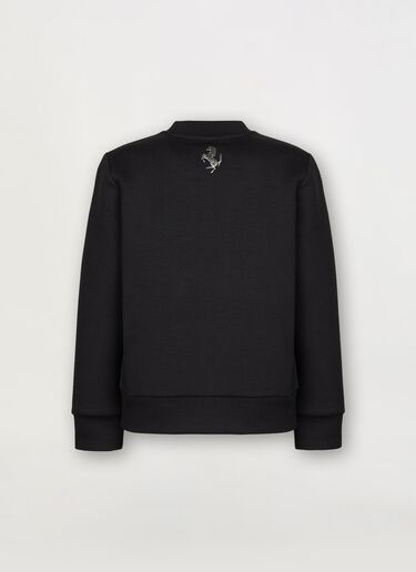 Ferrari Children’s sweatshirt in recycled scuba fabric with large Ferrari logo 黑色 46994fK