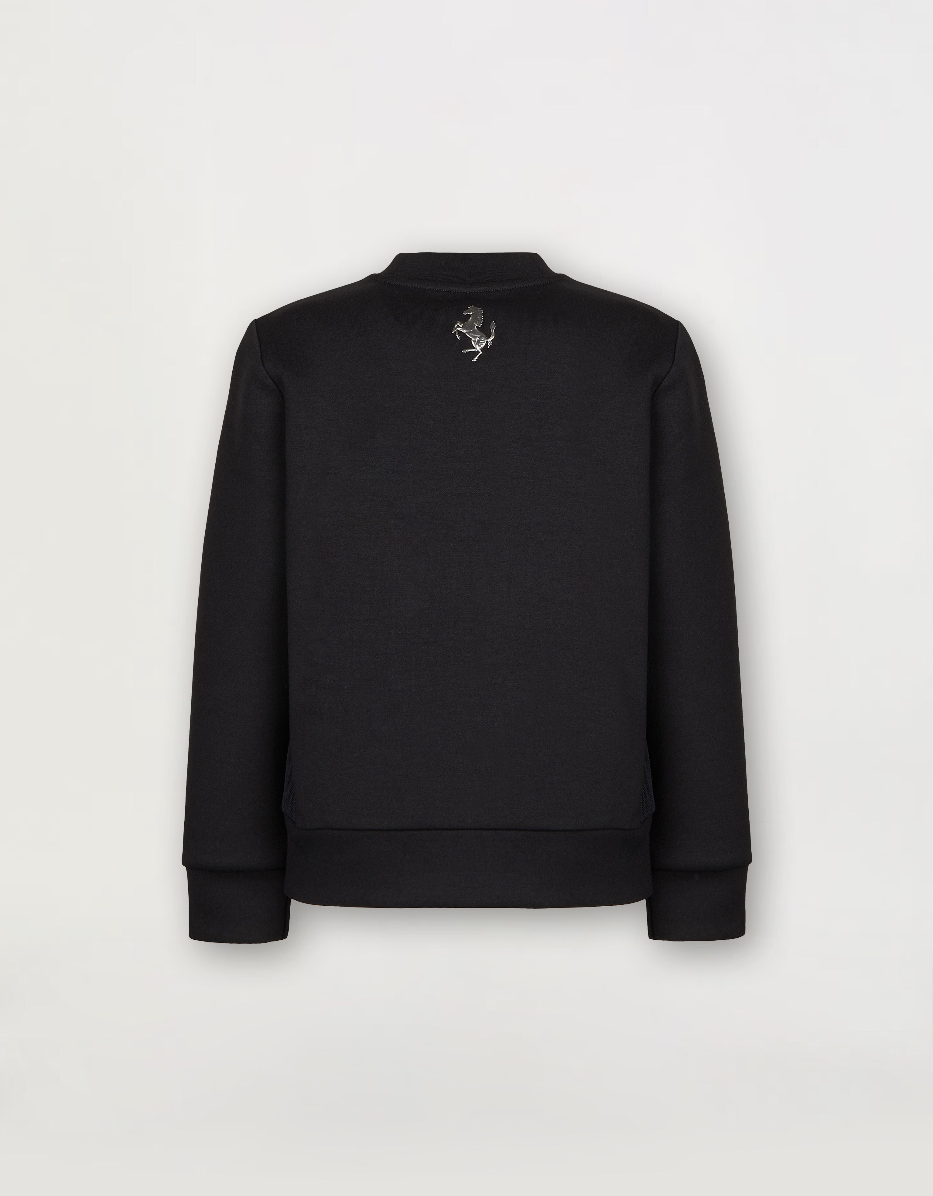 Ferrari Children’s sweatshirt in recycled scuba fabric with large Ferrari logo 黑色 46994fK