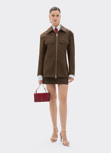 Technical gabardine jacket with a vintage effect Ferrari Technical gabardine jacket with a vintage effect Khaki Green 49926f