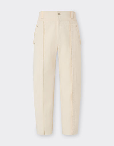 Ferrari 马菲莱棉质长裤 Avorio 51028f