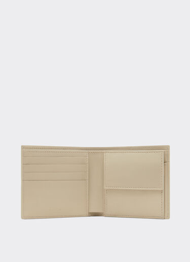 Ferrari Leather wallet with diagonal stitching Chalk 49227f