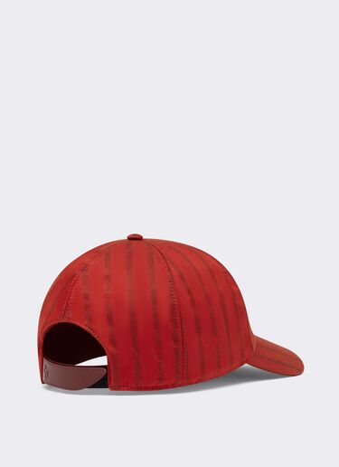 Ferrari Striped Baseball Cap with Ferrari Logo Rosso Corsa CANCP0015WCO0028f