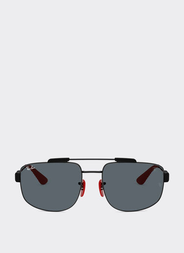 Ferrari Ray-Ban for Scuderia Ferrari RB3789M 为黑色金属镜框搭配蓝色镜片 Nero LA0JNf