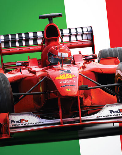 Ferrari Affiche officielle Ferrari F1-2000 Michael Schumacher, champion du monde Multicolore LE0P0321EXT0001f