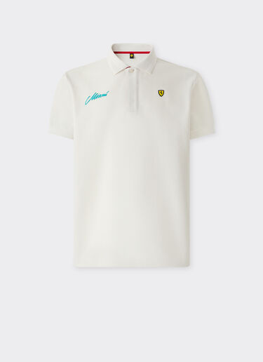 Ferrari Scuderia Ferrari Miami 2026 Polo Shirt Avorio SJMPO0019JCO0039f