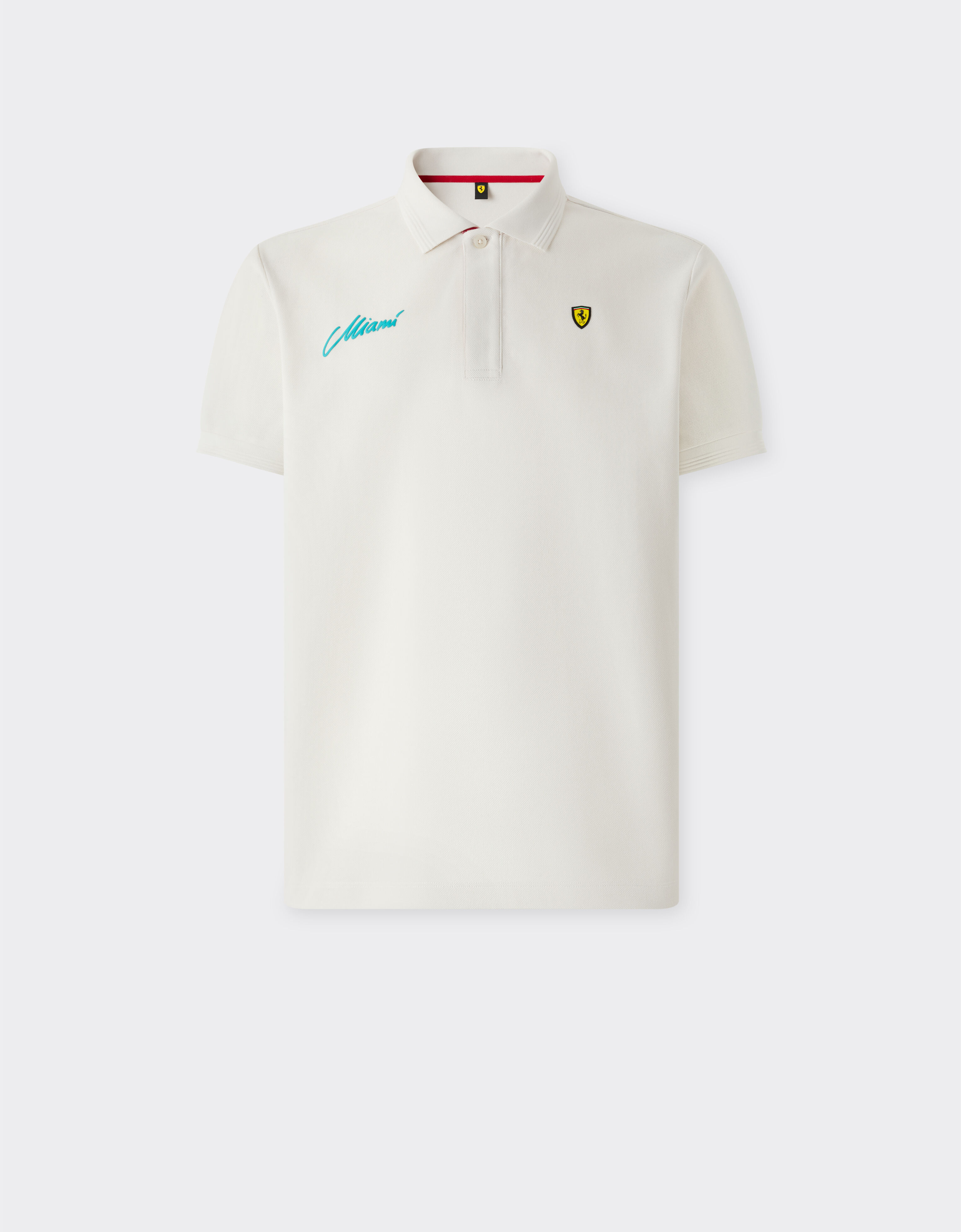 Ferrari Scuderia Ferrari Miami 2026 Polo Shirt Avorio SJMPO0019JCO0039f