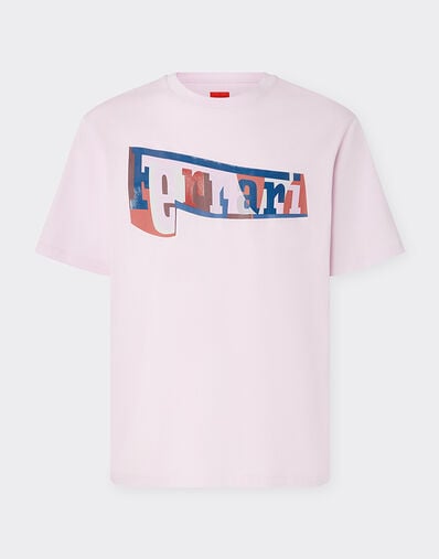 Ferrari T-shirt with color block logo print Wisteria 49277f