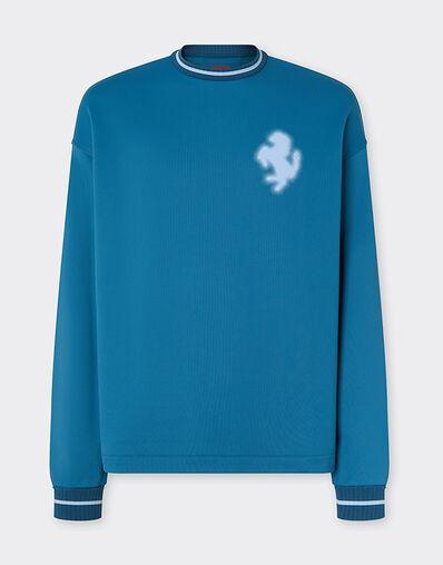 Ferrari 跃马压纹卫衣 孔雀蓝 22484f