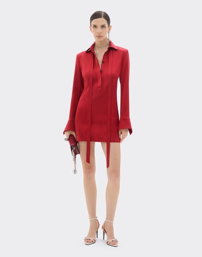 Ferrari Stretch satin mini dress Maison Red 49934f