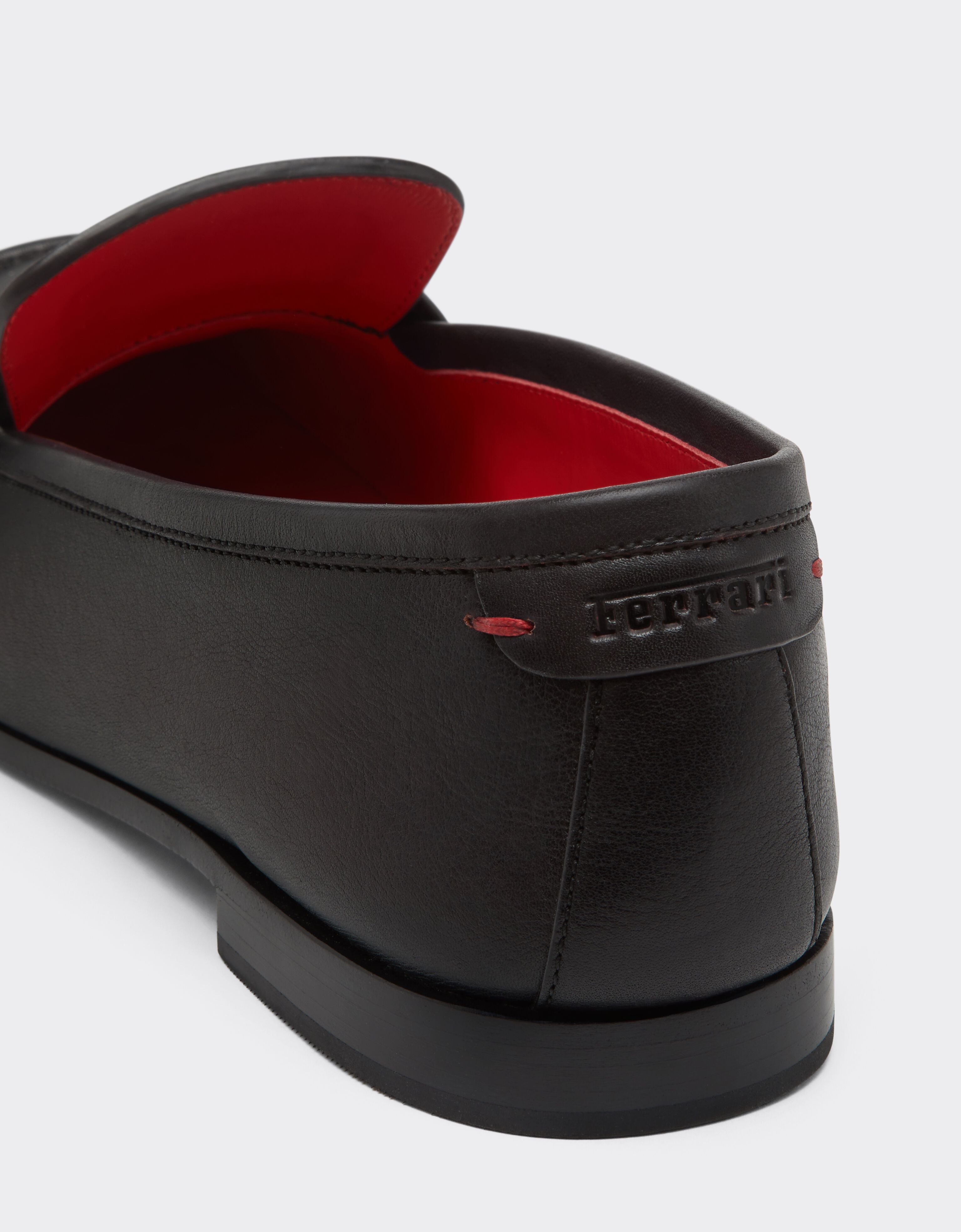 Buffered leather loafers Ferrari Buffered leather loafers Dark brown 49887f