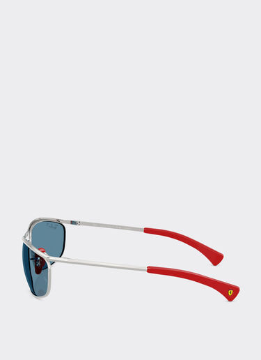 Ferrari Ray-Ban for Scuderia Ferrari RB3819M 银色金属镜框配偏光蓝色镜片 Silver LA0JPf