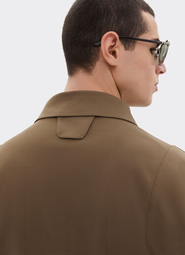 Ferrari 科技棉质海军大衣 Khaki Green 50988f