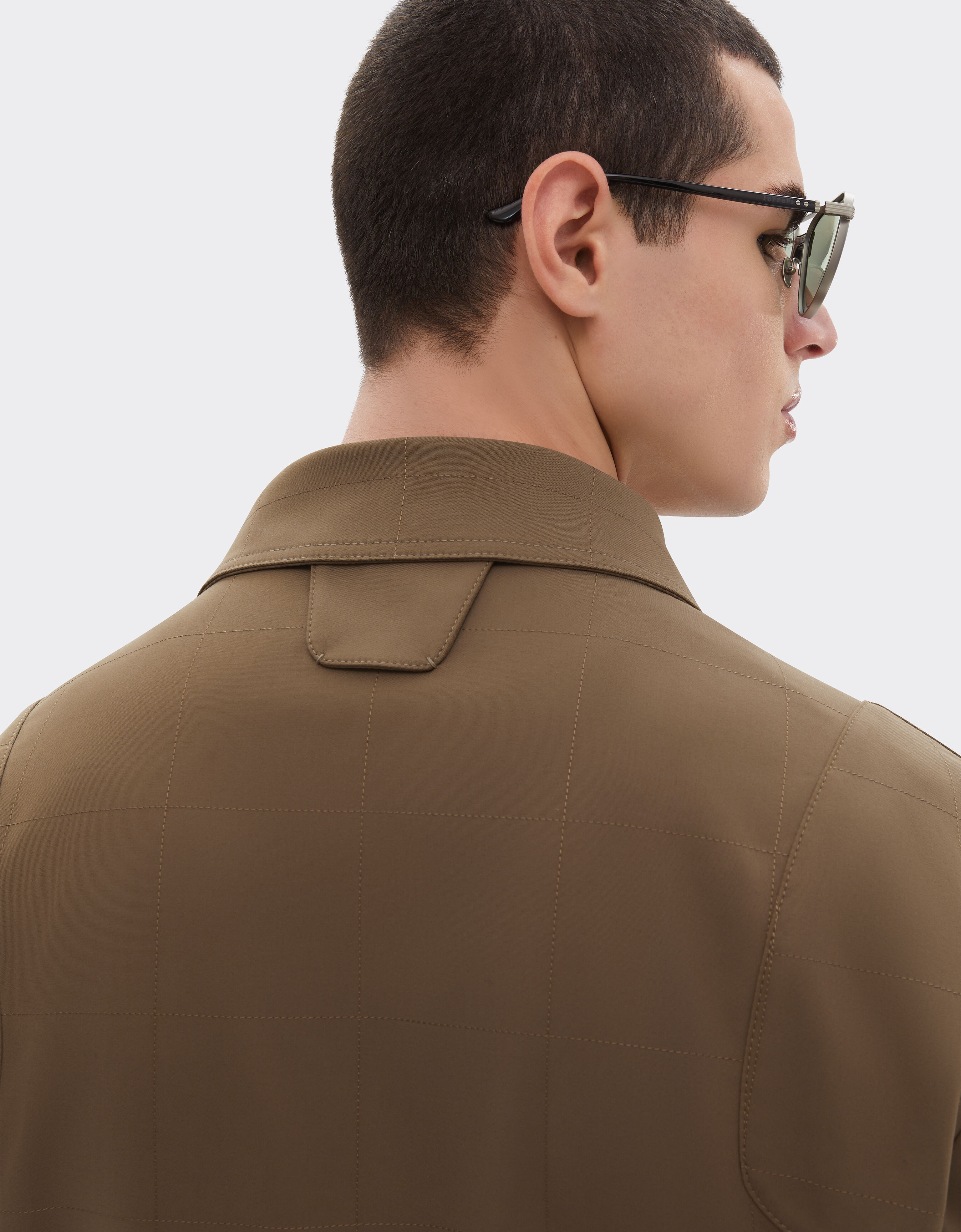 Ferrari 科技棉质海军大衣 Khaki Green 50988f