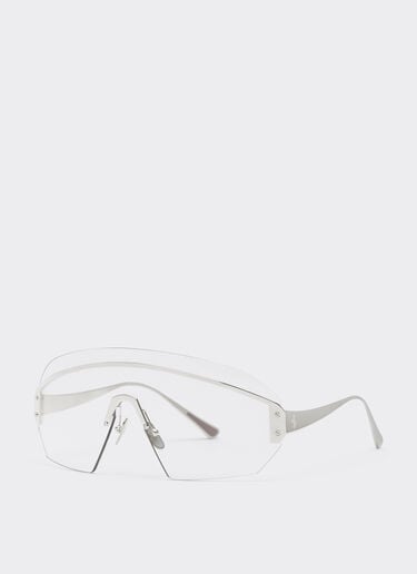 Ferrari Ferrari sunglasses in silver-coloredmetal  with transparent mask Silver LA0LJf