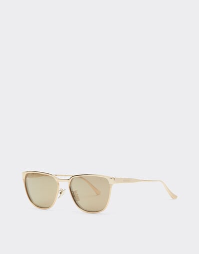 Ferrari Ferrari sunglasses in gold-colored metal with gold mirrored lenses Oro LA0LCf