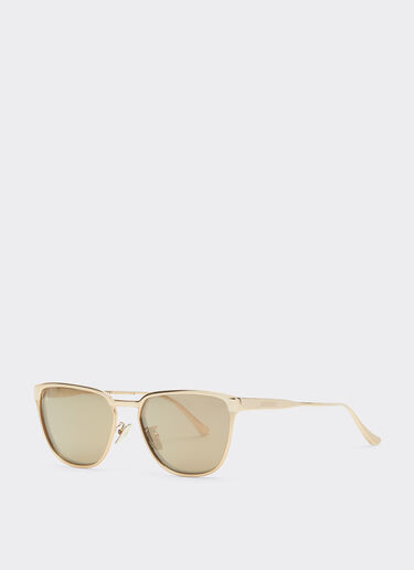 Ferrari Ferrari sunglasses in gold-colored metal with gold mirrored lenses Oro LA0LCf