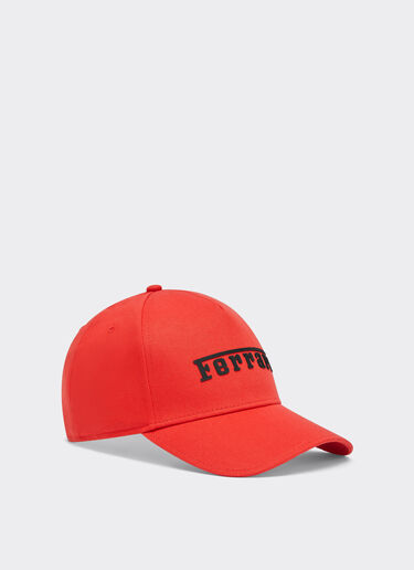 涂层徽标棒球帽 Ferrari 涂层徽标棒球帽 Rosso Corsa 红色 20403f