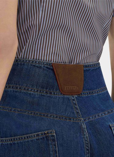 Pantalon large en denim avec détails en Alcantara® Ferrari Pantalon large en denim avec détails en Alcantara® Blu Denim CDWTR0011DCO0014f