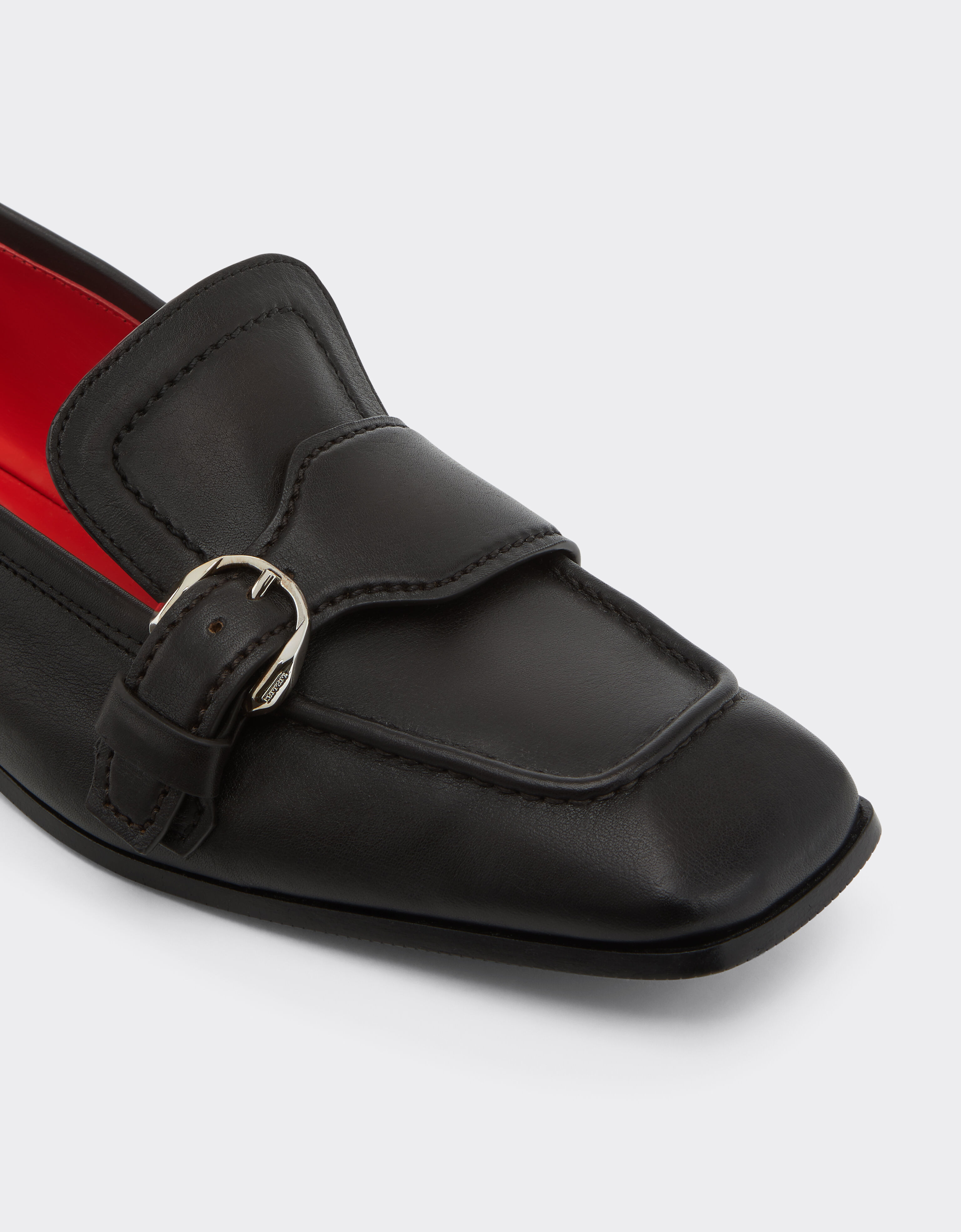 Buffered leather loafers Ferrari Buffered leather loafers Dark brown 49887f