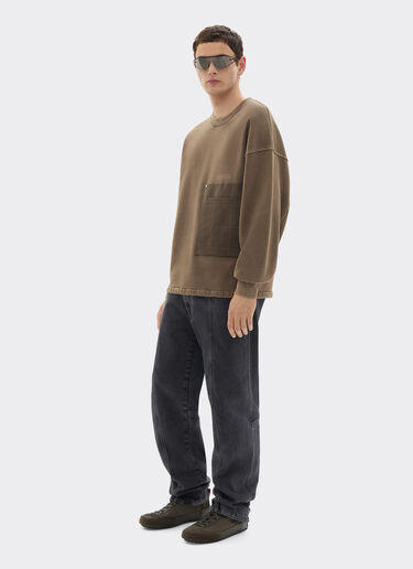 Ferrari Cotton sweatshirt with pocket Verde Cachi 50133f