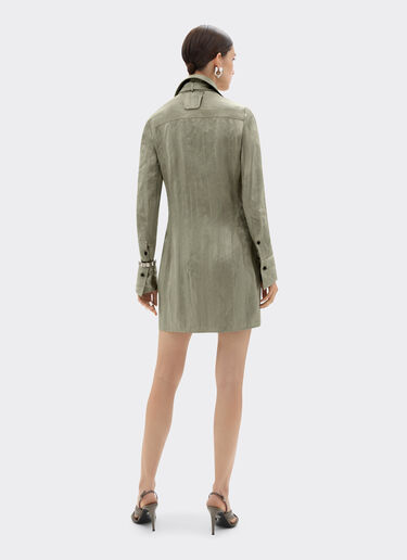 条纹图案提花连衣裙 Ferrari 条纹图案提花连衣裙 Khaki Green 50353f