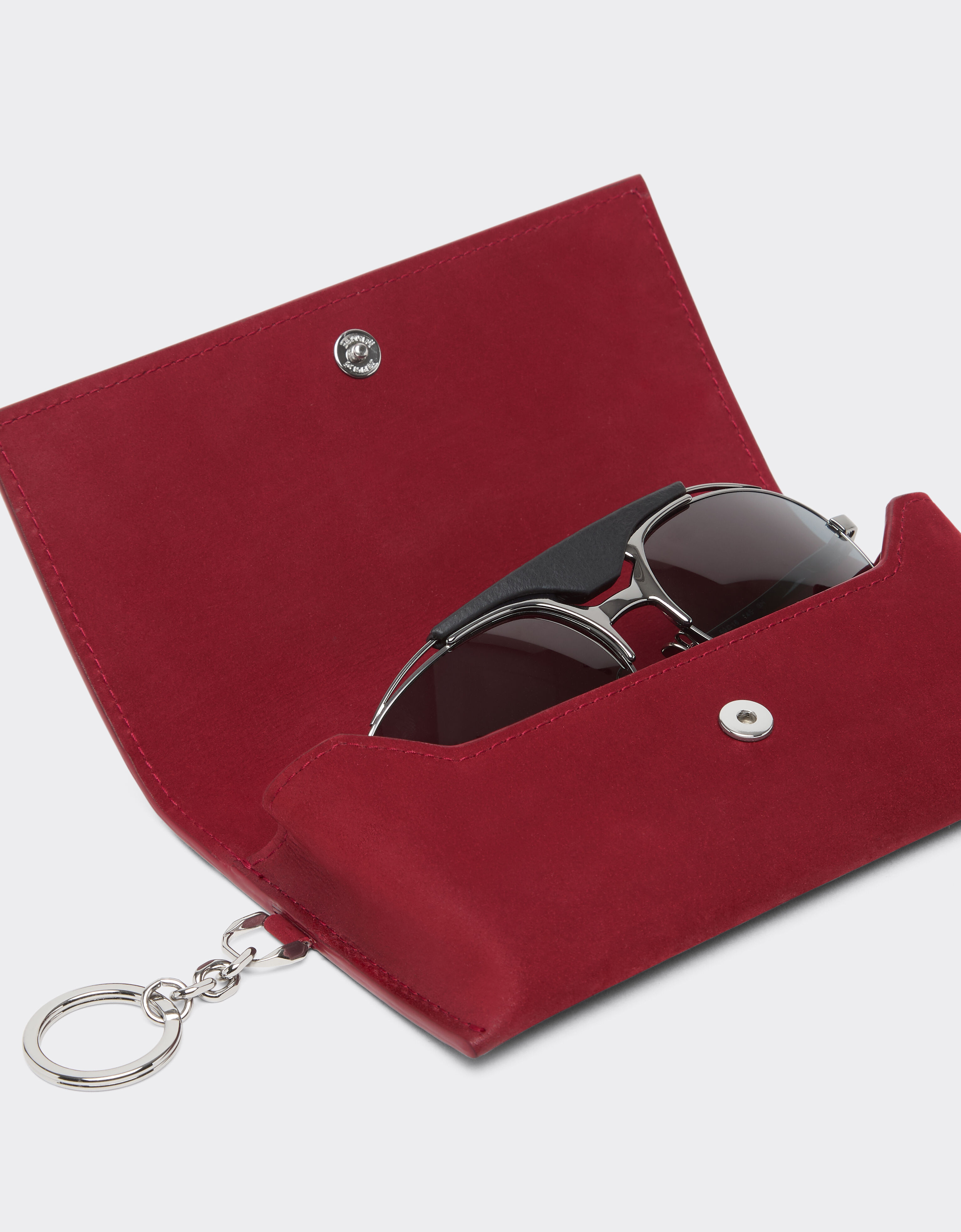Nubuck eyeglass case Ferrari Nubuck eyeglass case Maison Red 50523f