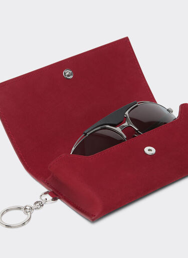 Nubuck eyeglass case Ferrari Nubuck eyeglass case Maison Red 50523f