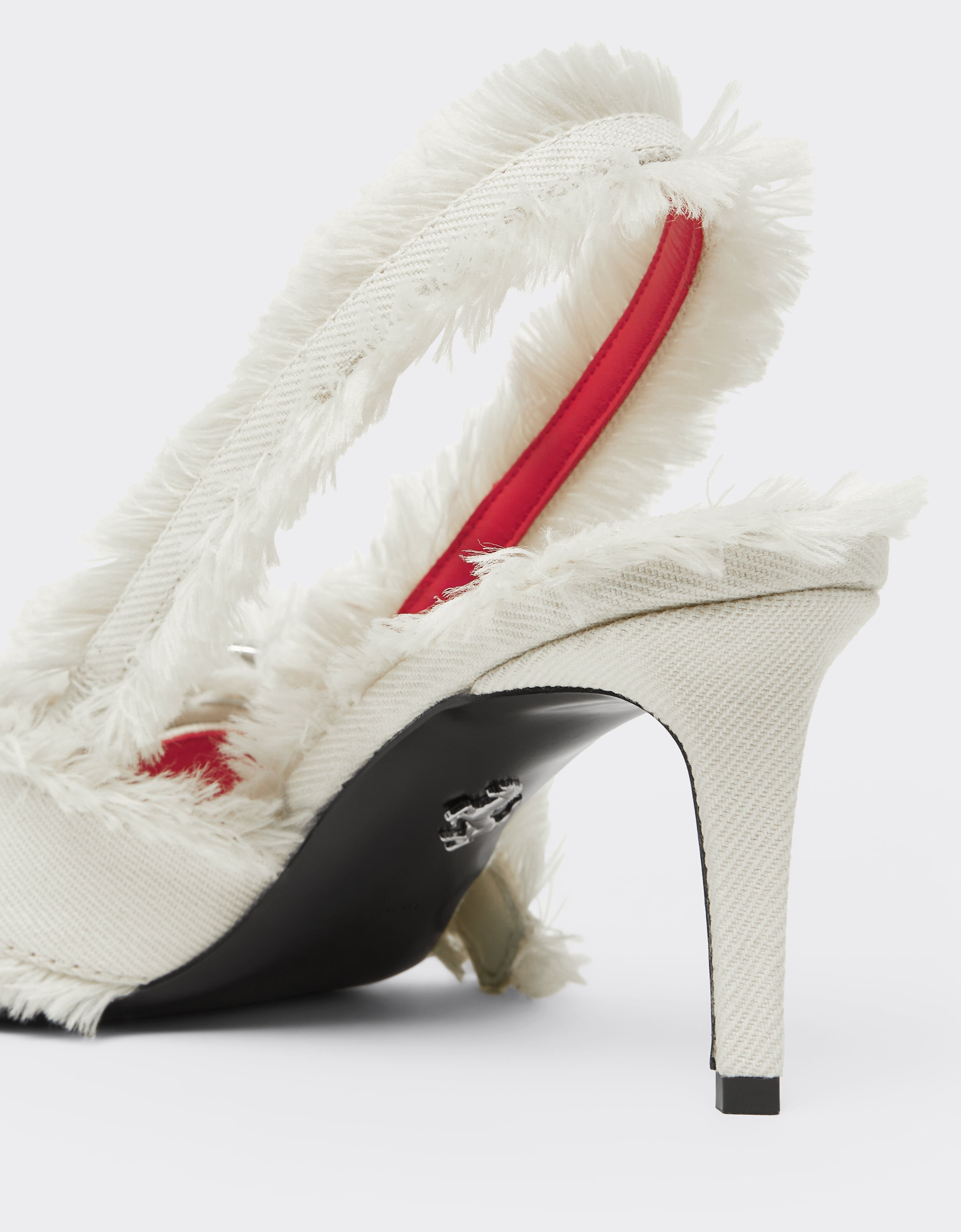 Ferrari 帆布露跟鞋 Avorio 50886f