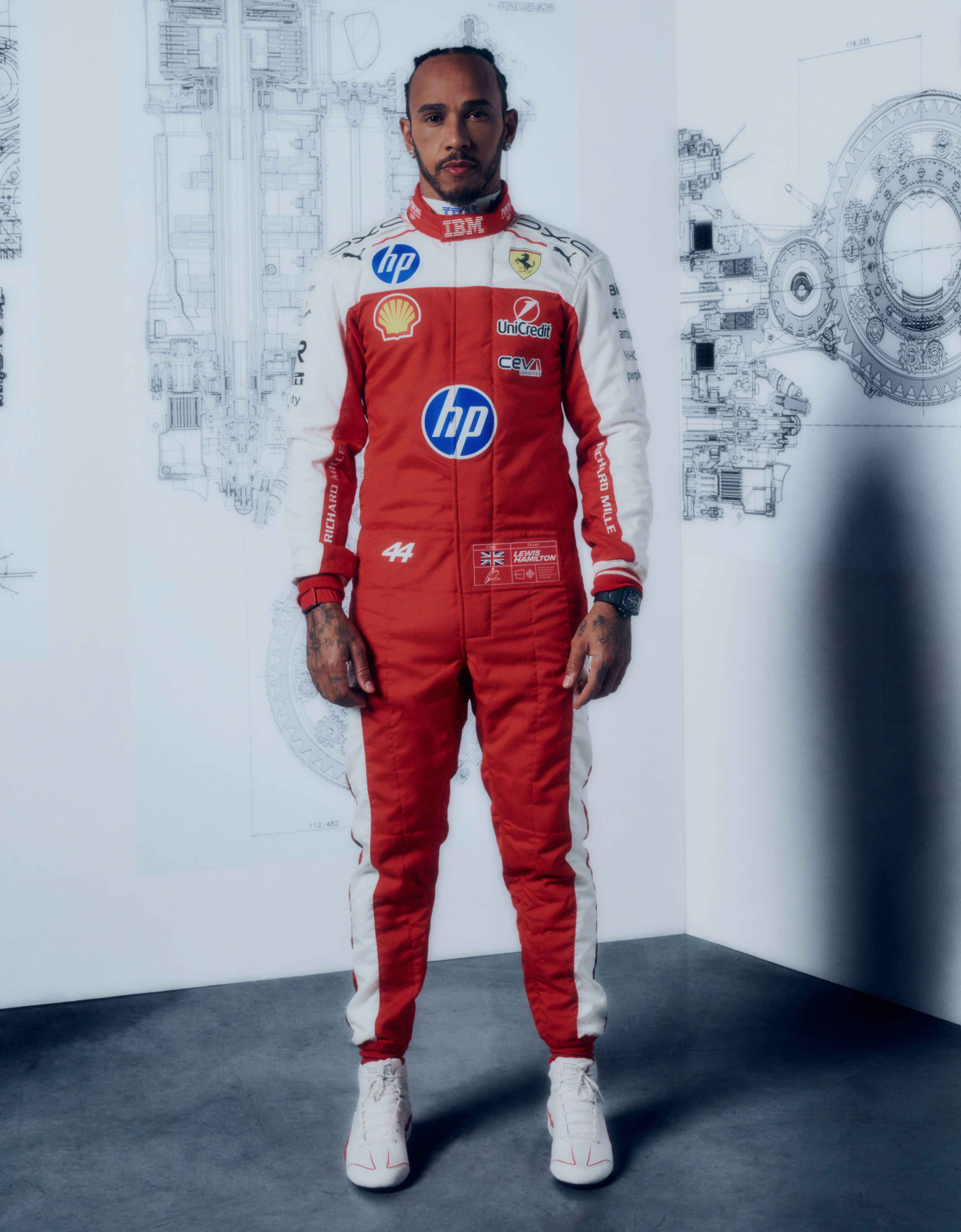 Ferrari Scuderia Ferrari Hamilton Replica racing suit for the 2026 Austin Grand Prix Racing Red LW0JU4119EXT0001f