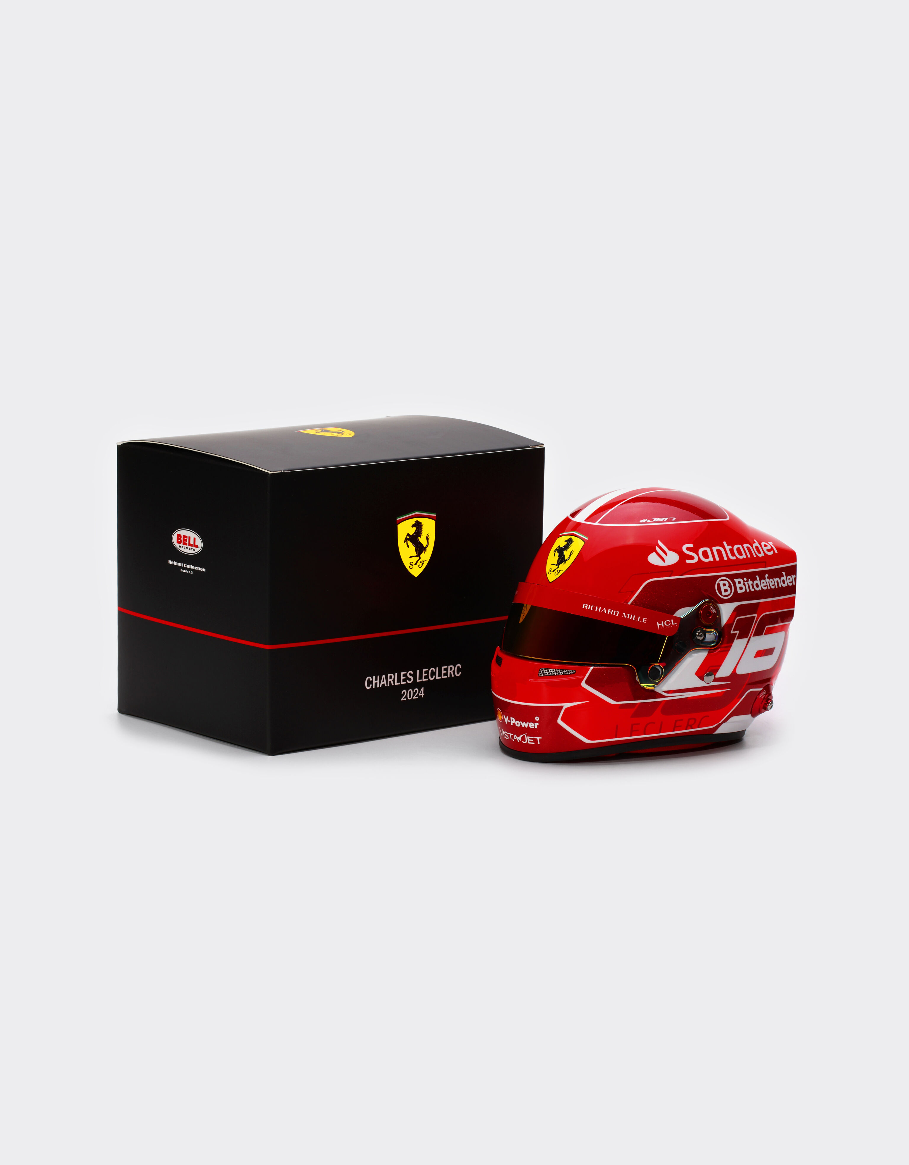 Ferrari 2024 Charles Leclerc mini helmet in 1:2 scale 红色 F1344f