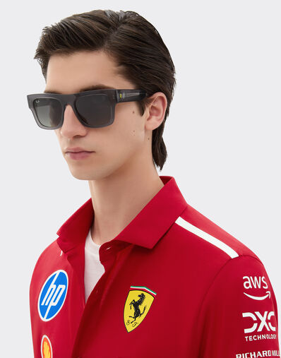 Ferrari 雷朋与法拉利车队合作款 RB2217M 灰色渐变镜片透灰色醋酸纤维太阳镜 Ingrid LA015f